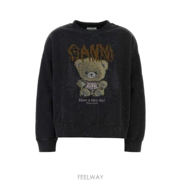 [X45]가니 A1060093 252 여성 스웨터 니트 가디건 Graphite cotton oversize 