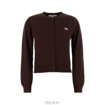 [X45]메종 키츠네 PW00502KT1181 0553 여성 스웨터 니트 가디건 Chocolate wool 