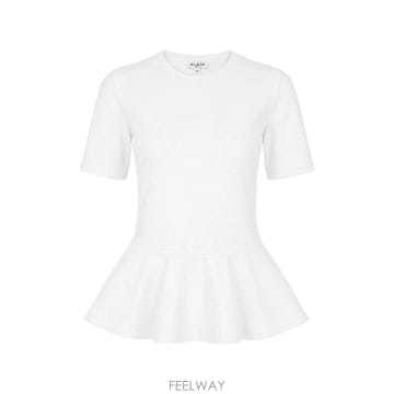 [W63]알라이아 AA9I0003J103D 000 여성 티셔츠 상의 탑 T SHIRT