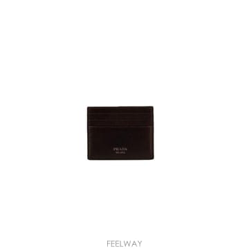 프라다 카드케이스 초콜릿 레더