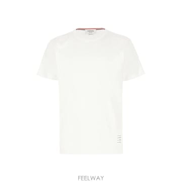 [W63]톰브라운 MJT581AJ0276 100 남성 티셔츠 상의 탑 T shirt in cotone