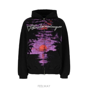 [W63]발렌시아가 A0017WTUVR6 1000 여성 맨투맨 후드 스웨트셔츠 집업 FELPE
