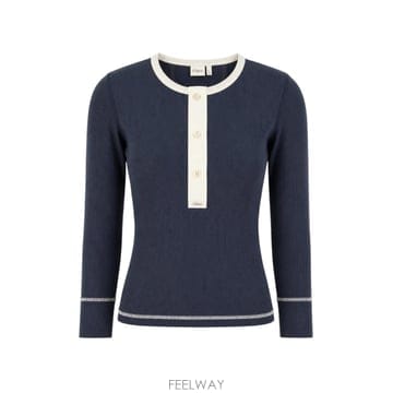 [W63]끌로에 CH26AJH38089 4D6 여성 탑 민소매 상의 Cardigan blue cotton