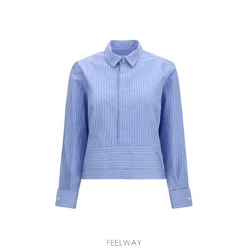 [K68]사카이 2608667 458 여성 셔츠 남방 긴팔 반팔 블라우스 Cotton poplin Shirt