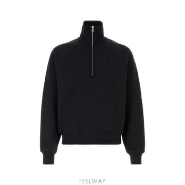 아미 QUOTAZIPPEDSWEATSHIRTWITHTONALEMBO B0442277027