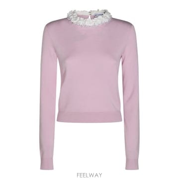 셀프 포트레이트 핑크 울 스웨터 AW26149TP B0482277269