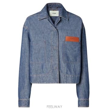 [S] 26FW 펜디 로고패치 데님자켓 FLF861 AW8H F0QB0