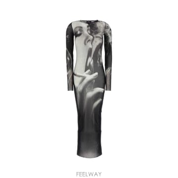 장 폴 고티에 메쉬 롱 드레스 프린트 스모킹 WOMEN 2604WD B0442259783
