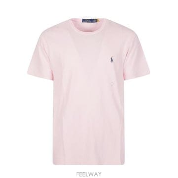 26 FW 폴로 랄프로렌 로고 코튼 티셔츠 핑크 710B23304001