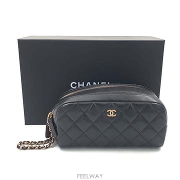 샤넬 캐비어 볼링 파우치백