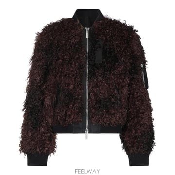 [B47]사카이 2608660601 여성 무스탕 퍼자켓 BROWN FAUX FUR JACKET