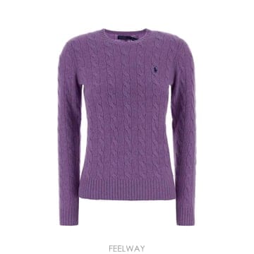 [X45]폴로  211971865 502 여성 스웨터 니트 가디건 Purple wool blend sweat