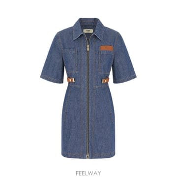 [W63]펜디 FLD576AW8H F0QB0 여성 원피스 드레스 ABITINO DENIM