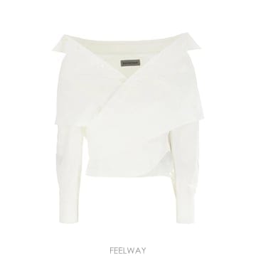 발렌시아가 랩 셔츠 화이트