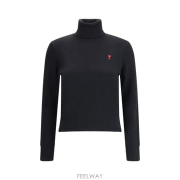[K68]아미 FKS827001 009 여성 니트 스웨터 가디건 Ami De Coeur turtleneck 