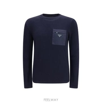 [K68]프라다 UMB049SWMO1W4X F0008 남성 니트 스웨터 가디건 Virgin wool Swea
