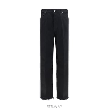 Rick Owens [K68]�������� RR02F4333 09 ���� û���� ���� �� ������ Frayed hem cotton Jea[K68]�������� RR02F4333 09 ���� û���� ���� �� ������ 