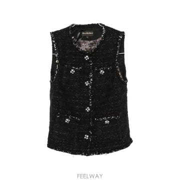 [P13]MINIME PARIS 26WCGL016BLACK 여성 니트베스트 자켓베스트 베스트가디건 조끼 패딩