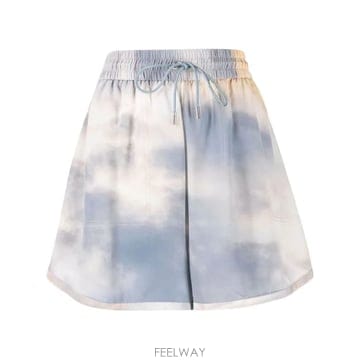 당일배송 Alexander McQueen 알렉산더 맥퀸 타이다이 실크 쇼츠