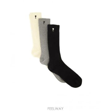 26FW 아미 셋 of three pairs of embroidered 양말 USC627AK0024967 T