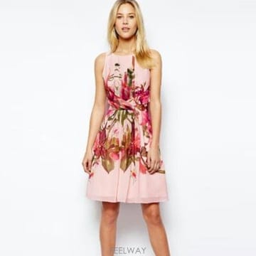 테드베이커(TED BAKER) 칼리 오키드 프린트 원피스 44