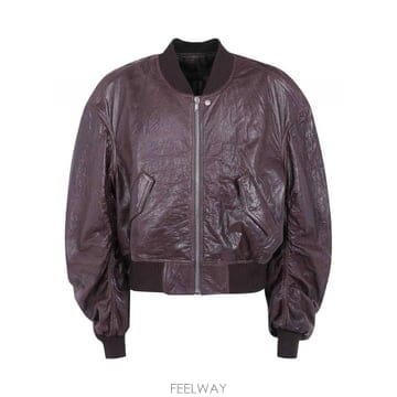 릭오웬스 Secchia Flight Padded 레더 자켓