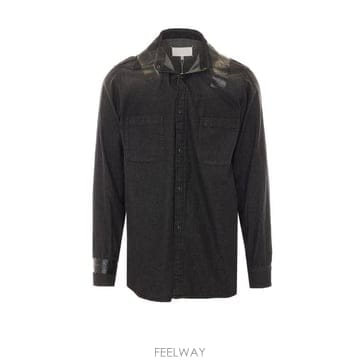 메종 마르지엘라 긴팔 패치 디테일 셔츠 S67DT0025M30073 961 TP979650322