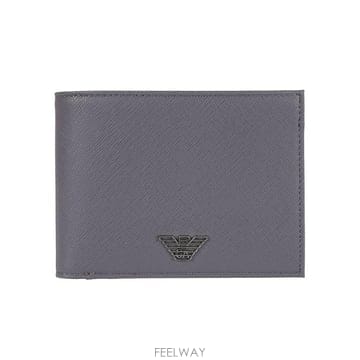 엠포리오 아르마니 로고 플라크 바이폴드 지갑 Y4R165Y138E UA083GREY TP979672947