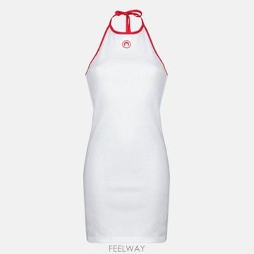 마린 세르 문 오픈백 미니 드레스 WDR082ACJER0008 WH17WHITERED TP979700810