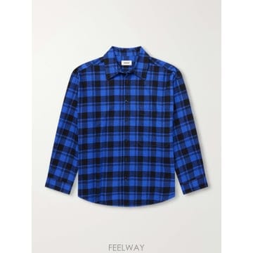 26 FW 에이골디 블루 스탠호프 체크 코튼 플란넬 셔츠 TP580790016