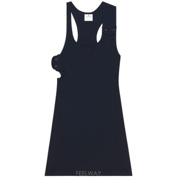 쿠레주 90S 리브드 코튼 미니 드레스 125JRO550JS0194 B0711575159