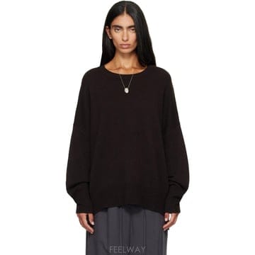 26 FW LISA YANG 브라운 밀라 스웨터 262581F096003