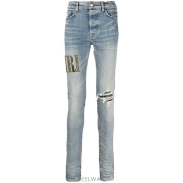 26 FW 아미리 로고 자수 디스트레스드 디테일 진 PF22MDS010408DSI TP457399634