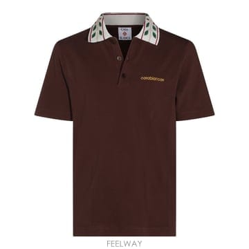 카사블랑카 브라운 코튼 LAUREL 폴로 셔츠 MAW26JTP499 B0482278266