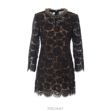 26 F/W 셀프 포트레이트 미니 레이스 롱 슬리브 드레스 045S/ B0012278719