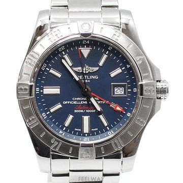 브라이틀링 A32390 어벤져 어벤저 2 GMT 43MM 청판 오토매틱 스틸 시계