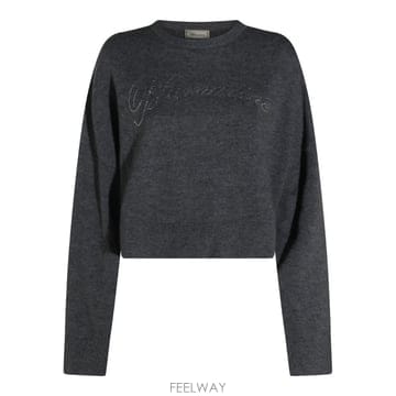 [B47]블루마린 RF6207MAB36X0826 여성 니트 스웨터 가디건 GREY WOOL KNITWEAR