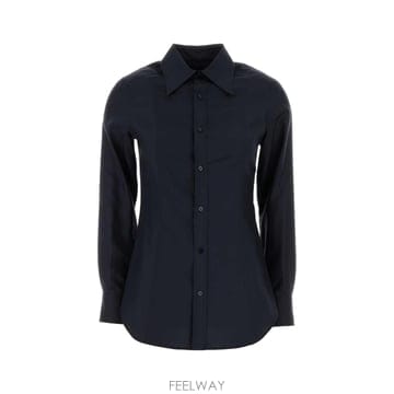 [X45]구찌 A007YMZAVRW 4440 여성 셔츠 남방 블라우스 Midnight blue satin s