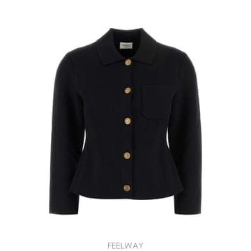[X45]생로랑 A0044ZY76TR 1000 여성 스웨터 니트 가디건 Black wool cardigan