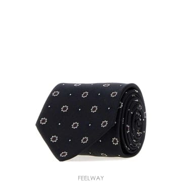 [X45]생로랑 A0013X3Y009 4178 남성 넥타이 보타이 Embroidered jacquard ti