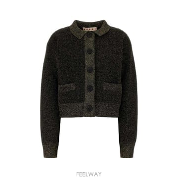 [X45]마르니 CDMD0451Q0UFH556 00N99 여성 스웨터 니트 가디건 Black wool car