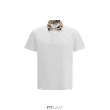[K68]버버리 8126966 B7078 남성 폴로 피케셔츠 Cotton Check collar Polo
