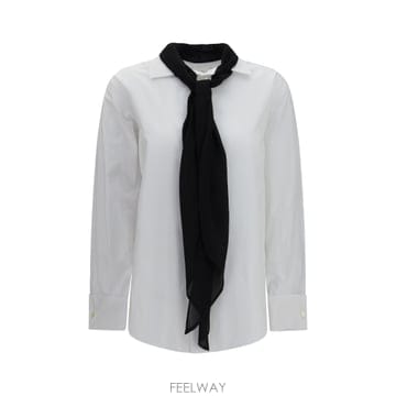 [K68]사카이 2608616 151 여성 셔츠 남방 긴팔 반팔 블라우스 Cotton poplin Scarf