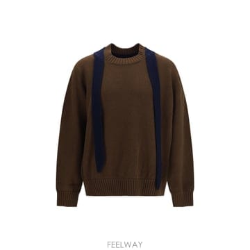 [K68]사카이 2604069M 605 남성 니트 스웨터 가디건 Wool knit Cardigan with 
