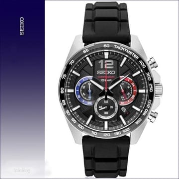 세이코 에센셜 크로노 러버밴드 44mm