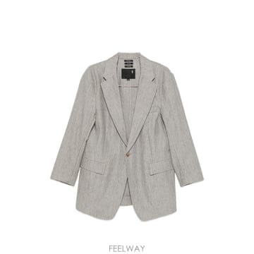알써틴 핀스트라이프 패턴 블레이저