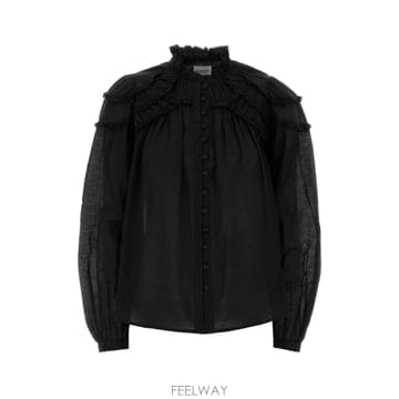 26SS 이자벨마랑 블랙 코튼 blend Christa 셔츠 HT0681FBB3J04E01BK TP57750