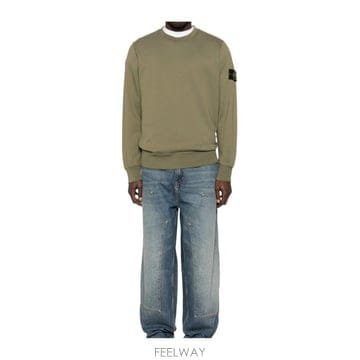 26SS 스톤아일랜드 Regular 핏 crew 넥 스웨트 셔츠 with raglan sleeves L1S1