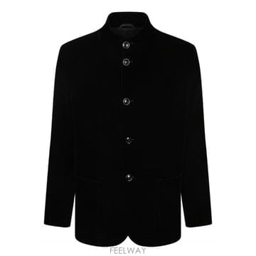 26FW 조르지오아르마니 Smooth 벨벳  Tailored 컷  High collar  Central bu