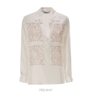 26FW 막스마라 MXMFILTRO   실크 셔츠 with Monogram 프린트 26211160516000